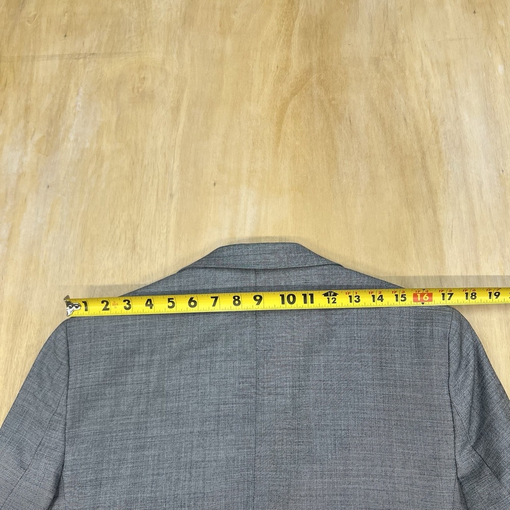 Kenneth Cole Blazer Sport Jacket Mens 38L Long Slim Fit Wool Blend Stretch Gray - Picture 6 of 13